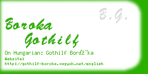 boroka gothilf business card